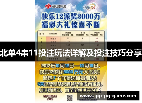 北单4串11投注玩法详解及投注技巧分享